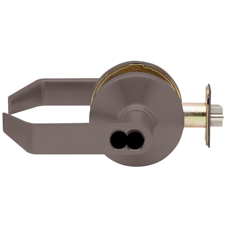 Grade 2 Cylindrical Lock, Entry Function, SFIC Prep Less Core, Dane Lever, Standard Rose, Dark Oxidi